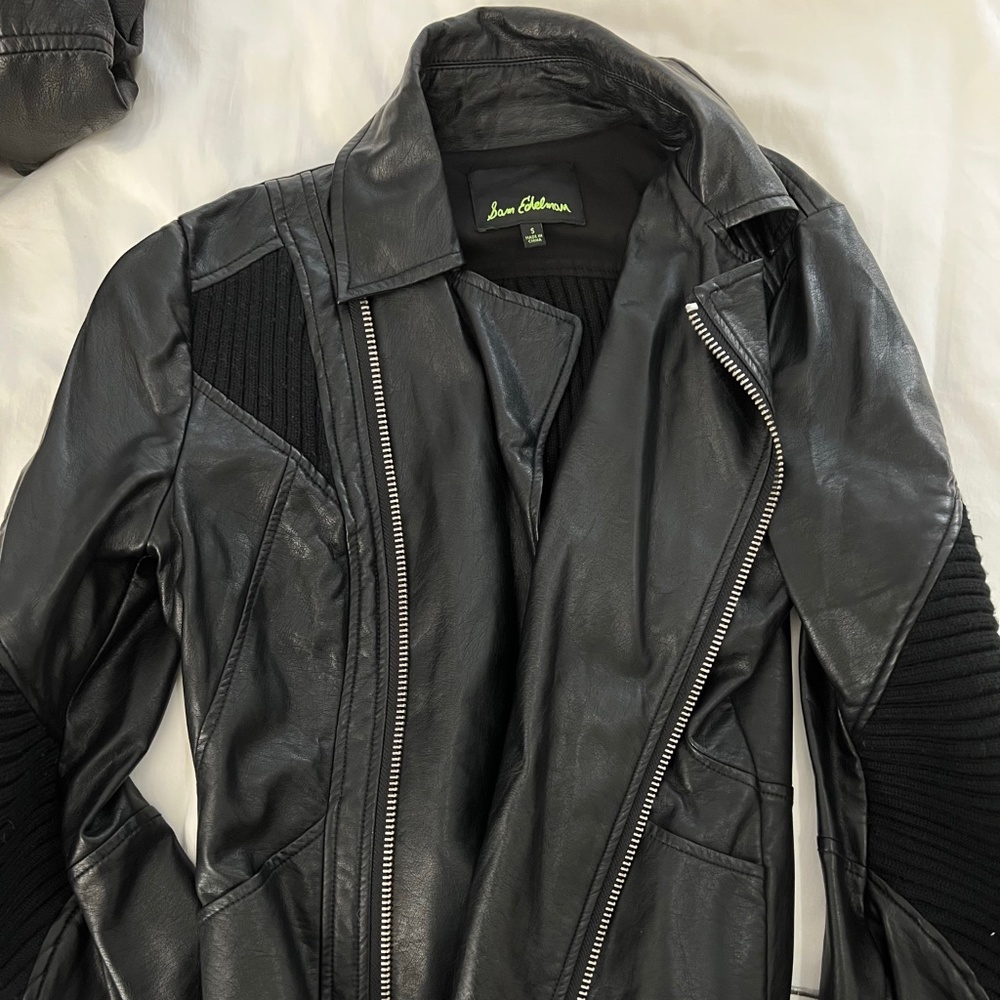 Sam Edelman Leather Knit Jacket